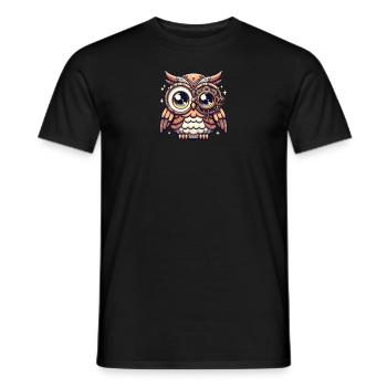 Kawaii Steampunk Eule Fantasy Eulen Lover - Männer T-Shirt - Schwarz - Vorne - AI Model Male 178 light (178cm)