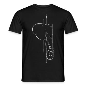 Elephant Tattoo Design - Men's T-Shirt - black - Front - AI Model Male 178 light (178cm)