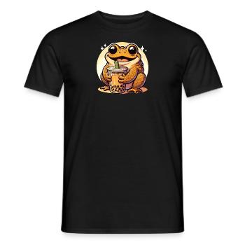 Crapauds kawaii Bubble Tea Boba Crapaud - T-shirt homme - noir - Devant - AI Model Male 178 light (178cm)