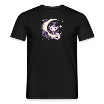 Kawaii Gothic Axolotl Pastellfarben Gothic Goth - Männer T-Shirt - Schwarz - Vorne - AI Model Male 178 light (178cm)