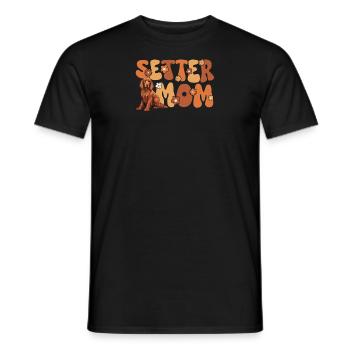 Irish Red Setter Groovy Setter Mom - Men's T-Shirt - black - Front - AI Model Male 178 light (178cm)