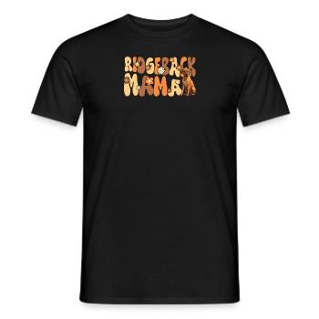 Rhodesian Ridgeback Groovy Ridgeback Mom - Men's T-Shirt - black - Front - AI Model Male 178 light (178cm)