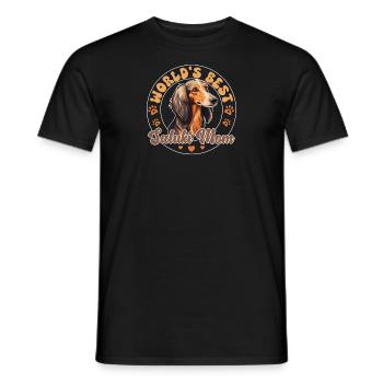 Chien persan rouge Tri Groovy Saluki maman - T-shirt homme - noir - Devant - AI Model Male 178 light (178cm)