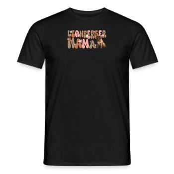 Leonberger Groovy Leonberger Mom - Men's T-Shirt - black - Front - AI Model Male 178 light (178cm)