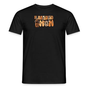 Bloodhound Groovy Bloodhound Mom - Männer T-Shirt - Schwarz - Vorne - AI Model Male 178 light (178cm)