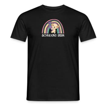 Schulkind 2024 Einschulung Labrador Schule - Männer T-Shirt - Schwarz - Vorne - AI Model Male 178 light (178cm)