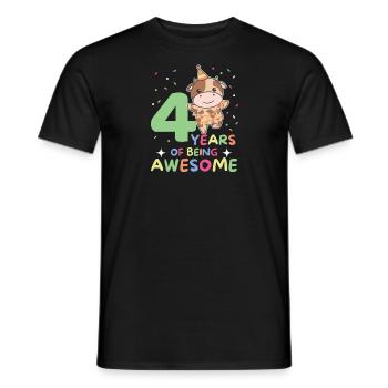 Vache pour les enfants de 4 ans - T-shirt homme - noir - Devant - AI Model Male 178 light (178cm)