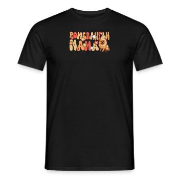 Zwergspitz Groovy Zwergspitz Mama - Männer T-Shirt - Schwarz - Vorne - AI Model Male 178 light (178cm)