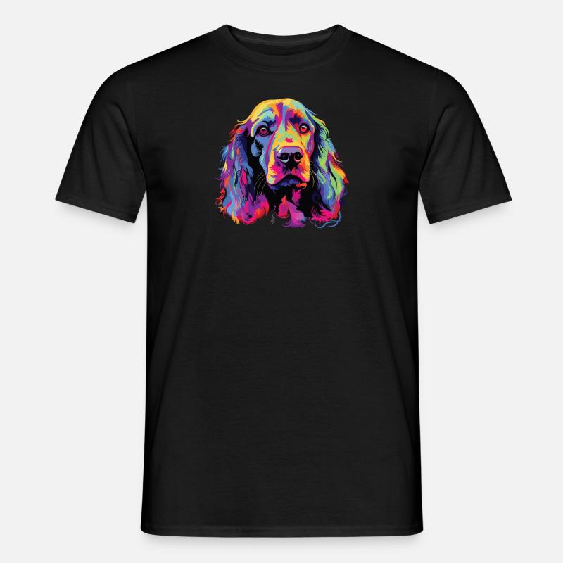 Wasserfarben Farbenfroher American Cocker Spaniel - Männer T-Shirt - Schwarz