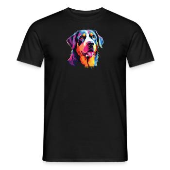Aquarelle Colorée Grand Suisse - T-shirt homme - noir - Devant - AI Model Male 178 light (178cm)