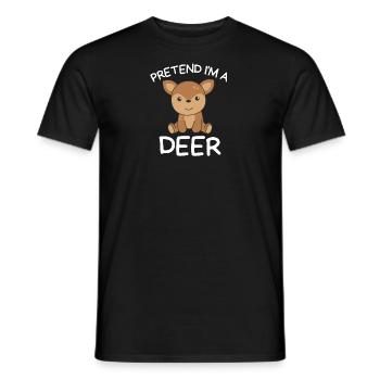 Stell dir vor ich bin ein Reh Halloween - Männer T-Shirt - Schwarz - Vorne - AI Model Male 178 light (178cm)