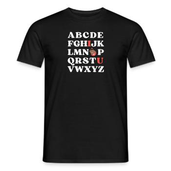 ABC I love you Kinder Bär Valentinstag - Männer T-Shirt - Schwarz - Vorne - AI Model Male 178 light (178cm)