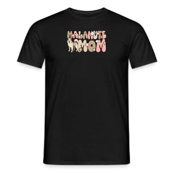 Alaskan Malamute Groovy Malamute Mom - Männer T-Shirt - Schwarz - Vorne - AI Model Male 178 light (178cm)