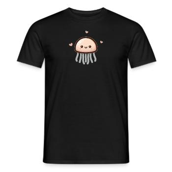 Méduse Kawaii Motif Mignon - T-shirt homme - noir - Devant - AI Model Male 178 light (178cm)