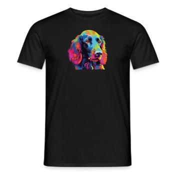 Watercolors Colorful Irish Water Water - Men's T-Shirt - black - Front - AI Model Male 178 light (178cm)