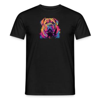 Wasserfarben Farbenfroher Chinese Shar Pei - Männer T-Shirt - Schwarz - Vorne - AI Model Male 178 light (178cm)
