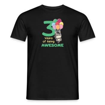 Âne pour les enfants de 3 ans de trois ans - T-shirt homme - noir - Devant - AI Model Male 178 light (178cm)