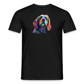 Watercolor Colorful Lion - Men's T-Shirt - black - Front - AI Model Male 178 light (178cm)