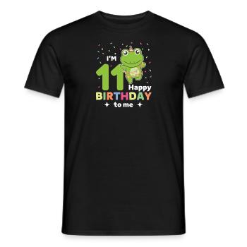 Grenouille pour les 11 ans pour les enfants de onze ans - T-shirt homme - noir - Devant - AI Model Male 178 light (178cm)