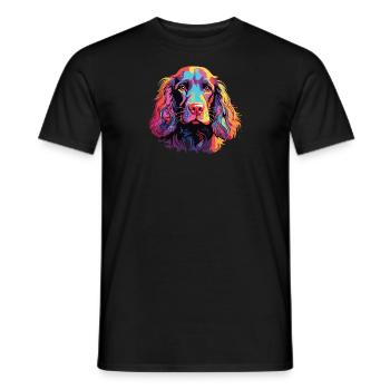 Aquarelle coloré Boykin Spaniel - T-shirt homme - noir - Devant - AI Model Male 178 light (178cm)