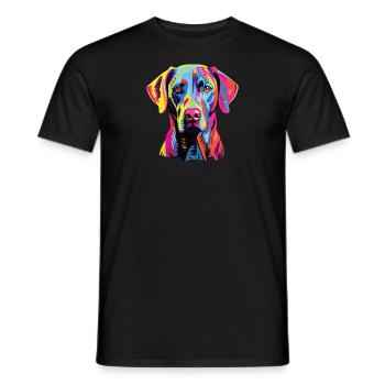 Watercolor Colorful Blue Lacy - Men's T-Shirt - black - Front - AI Model Male 178 light (178cm)