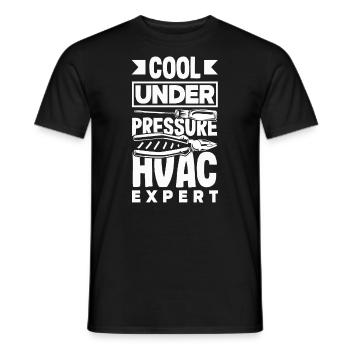 HVAC Expert Technician - Men's T-Shirt - black - Front - AI Model Male 178 light (178cm)