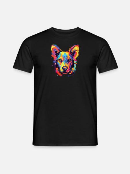 Wasserfarben Farbenfroher Affenhuahuas - Männer T-Shirt - Schwarz