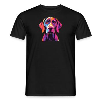 Watercolors Colorful German Shorthair - Men's T-Shirt - black - Front - AI Model Male 178 light (178cm)