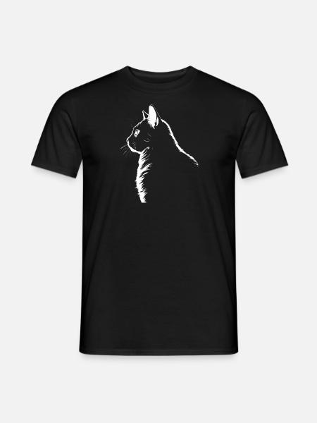 Cat, Cat Motif - Men's T-Shirt - black