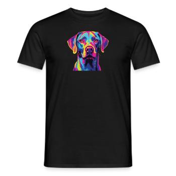 Watercolor Colorful Blue Lacy - Men's T-Shirt - black - Front - AI Model Male 178 light (178cm)