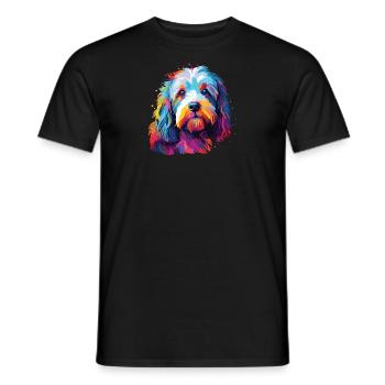 Watercolor Colorful Lion - Men's T-Shirt - black - Front - AI Model Male 178 light (178cm)