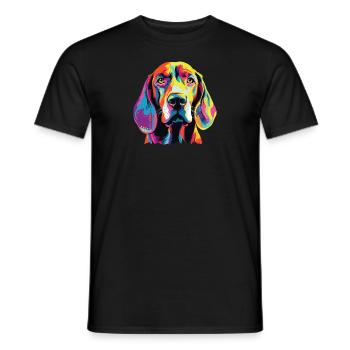 Aquarelles Coloré Américain Anglais - T-shirt homme - noir - Devant - AI Model Male 178 light (178cm)