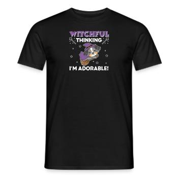 Australian Shepherd Halloween Hexe I'm adorable - Männer T-Shirt - Schwarz - Vorne - AI Model Male 178 light (178cm)