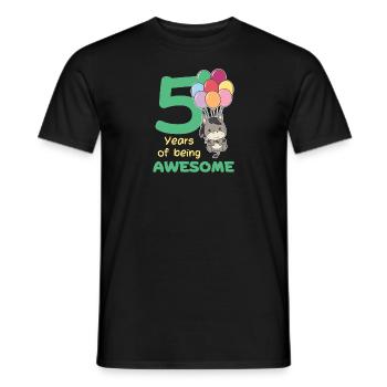 Âne pour les enfants de 5 ans de cinq ans - T-shirt homme - noir - Devant - AI Model Male 178 light (178cm)