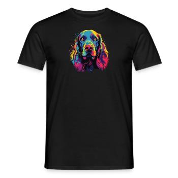 Wasserfarben Farbenfroher Field Spaniel - Männer T-Shirt - Schwarz - Vorne - AI Model Male 178 light (178cm)
