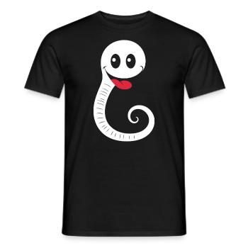 earthworm - Men's T-Shirt - black - Front - AI Model Male 178 light (178cm)