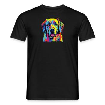 Wasserfarben Farbenfroher Anatolischer Hirtenhund - Männer T-Shirt - Schwarz - Vorne - AI Model Male 178 light (178cm)