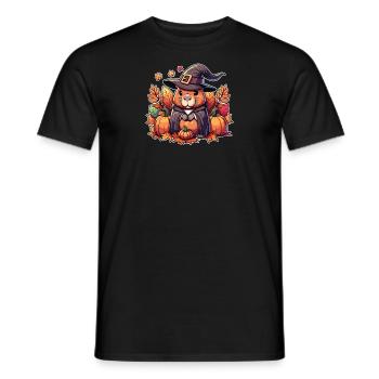 thanksgiving day outfits Fall Capybara - Men's T-Shirt - black - Front - AI Model Male 178 light (178cm)