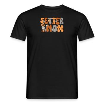 Setter anglais Groovy Setter maman - T-shirt homme - noir - Devant - AI Model Male 178 light (178cm)