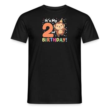 Singe pour les enfants de 2 ans - T-shirt homme - noir - Devant - AI Model Male 178 light (178cm)