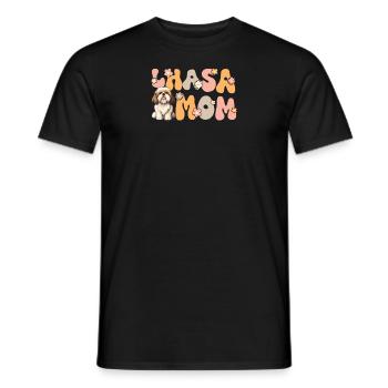Lhasa Apso Groovy Lhasa Mom - Männer T-Shirt - Schwarz - Vorne - AI Model Male 178 light (178cm)