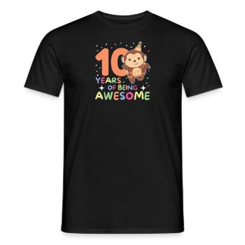 Singe pour les enfants de 10 ans - T-shirt homme - noir - Devant - AI Model Male 178 light (178cm)