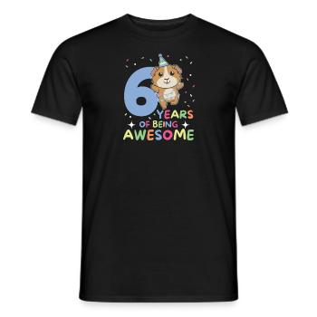 Cochon d’Inde pour les enfants de 6 ans - T-shirt homme - noir - Devant - AI Model Male 178 light (178cm)