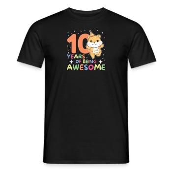 Hamster pour les 10 ans Enfants de dix ans - T-shirt homme - noir - Devant - AI Model Male 178 light (178cm)