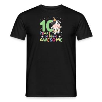 Vache pour les enfants de 10 ans - T-shirt homme - noir - Devant - AI Model Male 178 light (178cm)
