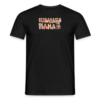 Bergamasker Hirtenhund Groovy Bergamasco Mama - Männer T-Shirt - Schwarz - Vorne - AI Model Male 178 light (178cm)