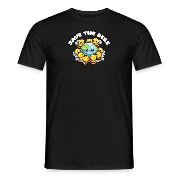 Sauvez la Terre Les abeilles vivent ici Sauvez les abeilles - T-shirt homme - noir - Devant - AI Model Male 178 light (178cm)