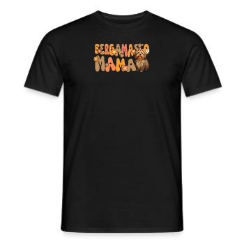Bergamasker Hirtenhund Groovy Bergamasco Mama - Männer T-Shirt - Schwarz - Vorne - AI Model Male 178 light (178cm)