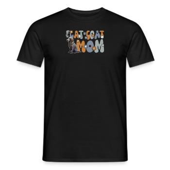 Retriever à poil plat Groovy Maman à poil plat - T-shirt homme - noir - Devant - AI Model Male 178 light (178cm)