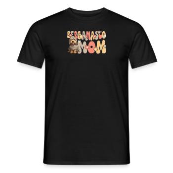 Bergamasker Hirtenhund Groovy Bergamasco Mom - Männer T-Shirt - Schwarz - Vorne - AI Model Male 178 light (178cm)